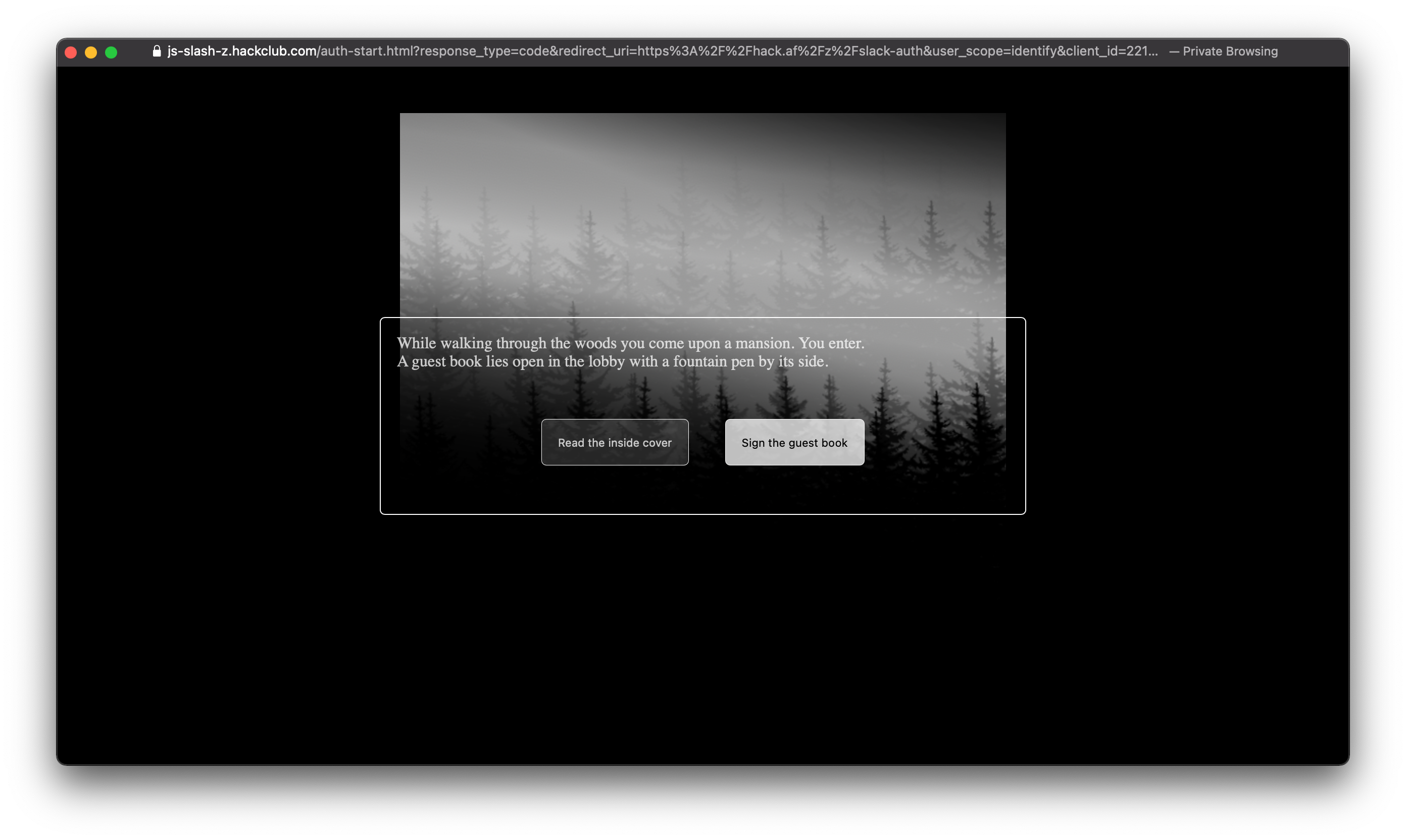 Screenshot of the Slack OAuth window
